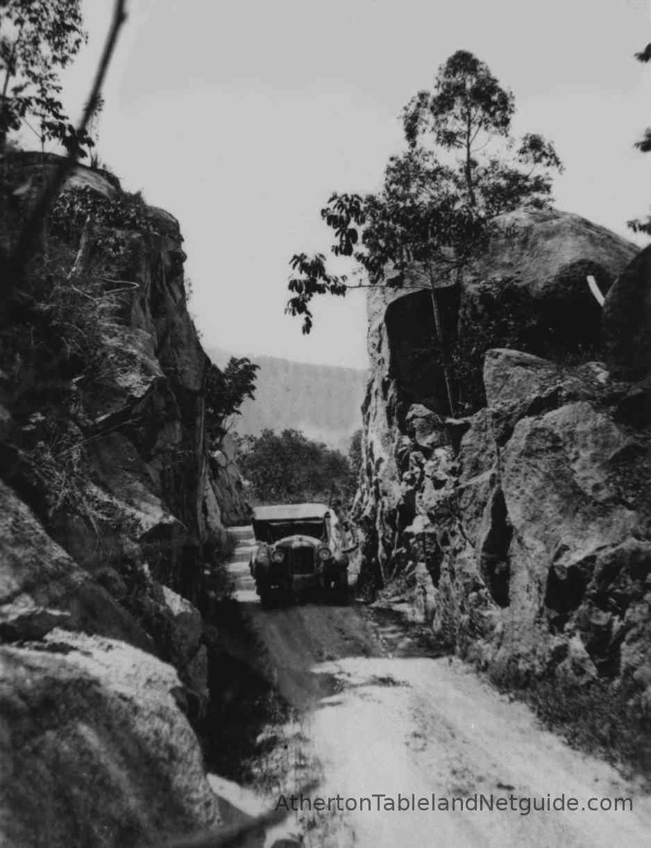 The road between Kuranda and Cairns in the 1930s