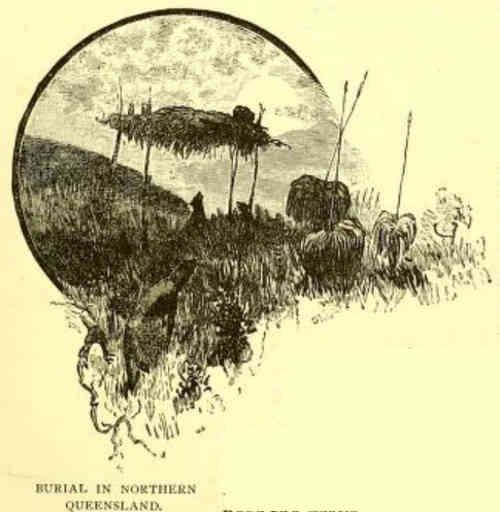 burial in north Queensland, original illustration from Lumholtz, 1889