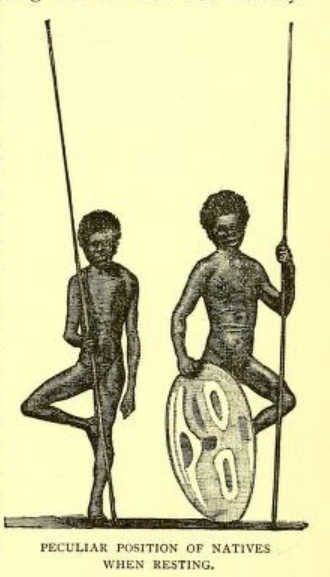 Natives at rest, and original illustration from Lumholtz, 1889