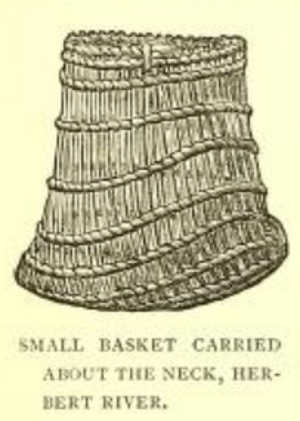 small basket carried about the neck, Herbert River