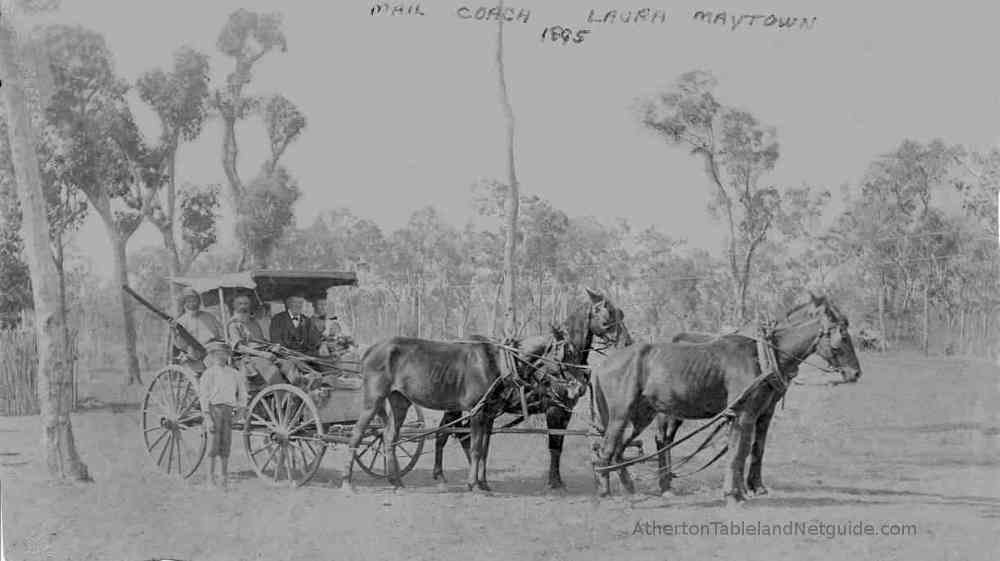 Mail coach departs Laura for Maytown in 1895